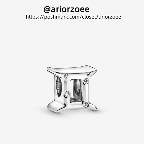 Pandora Sparkling Gemini Zodiac Charm|Pendant - Picture 1 of 2